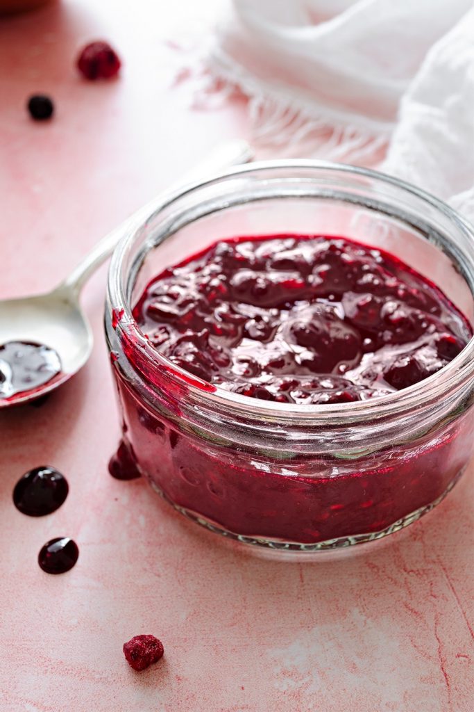 Red berry breakfast compote