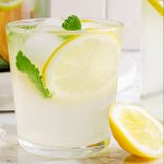 Refreshing summer homemade mint and lemonade cooler